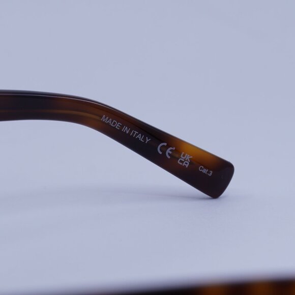 Saint Laurent SL658 002 Sunglasses Havana Cat Eye Frame, Black Lenses - Picture 11 of 12